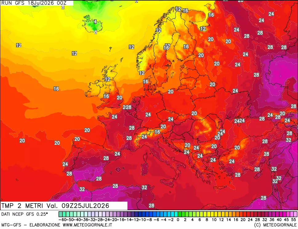 mappa Temp 2 metri