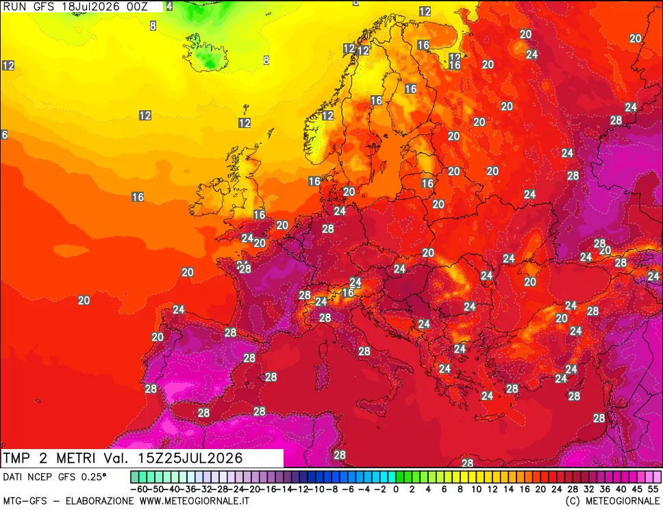 mappa Temp 2 metri