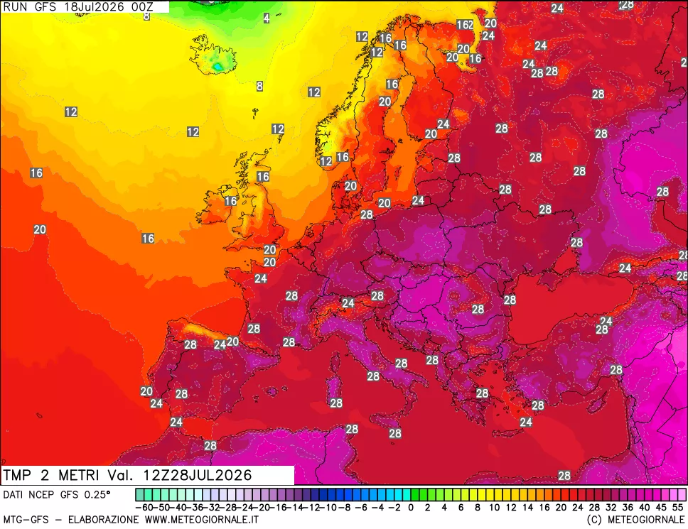 mappa Temp 2 metri