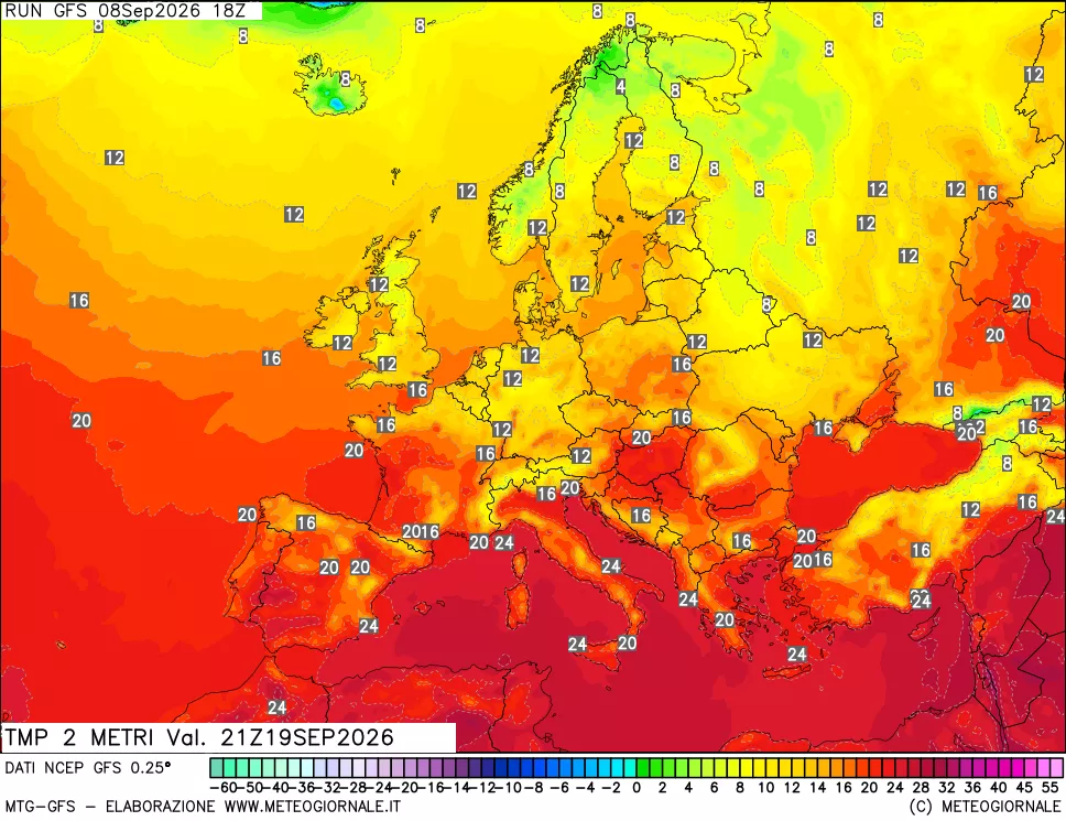 mappa Temp 2 metri