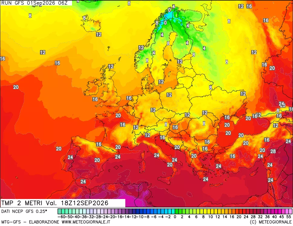 mappa Temp 2 metri