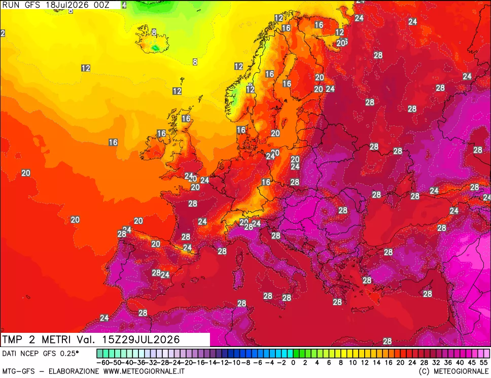 mappa Temp 2 metri