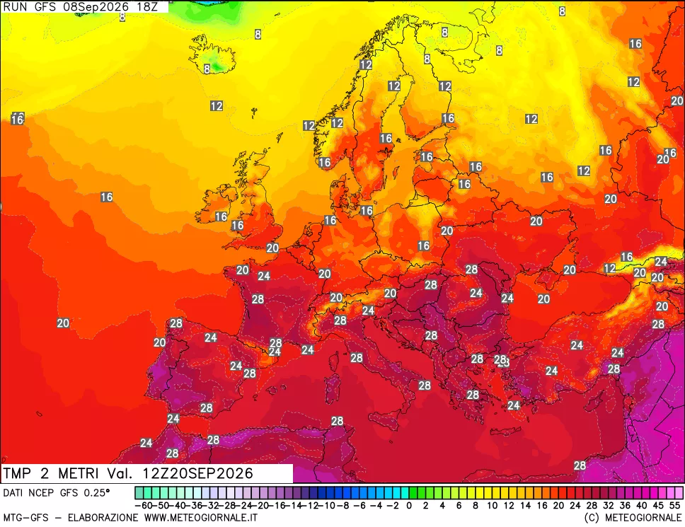 mappa Temp 2 metri