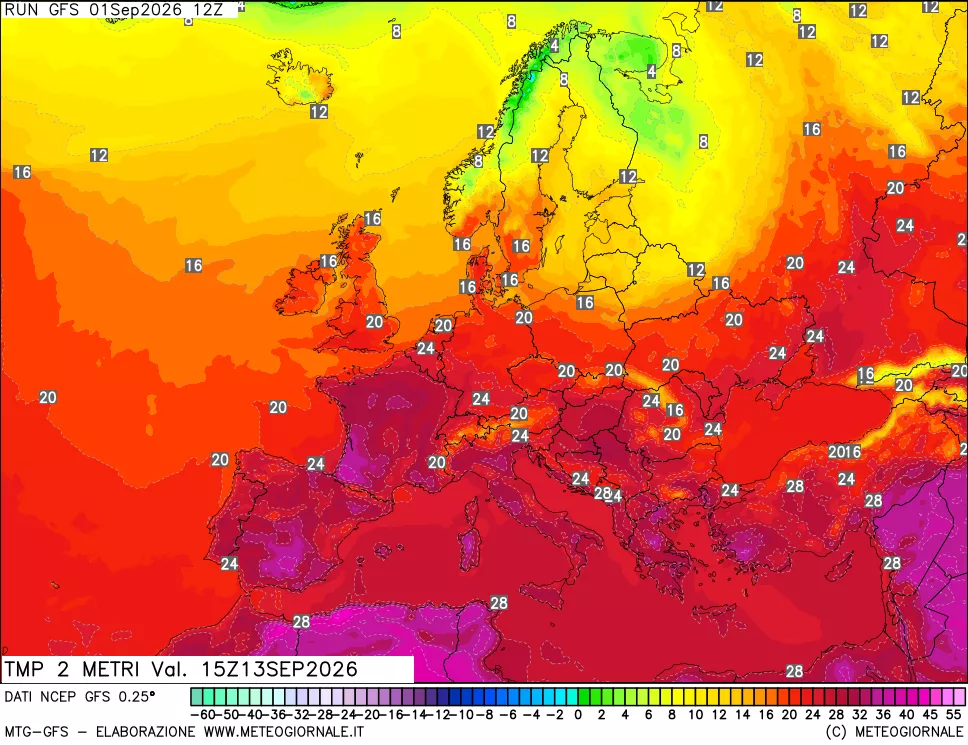 mappa Temp 2 metri