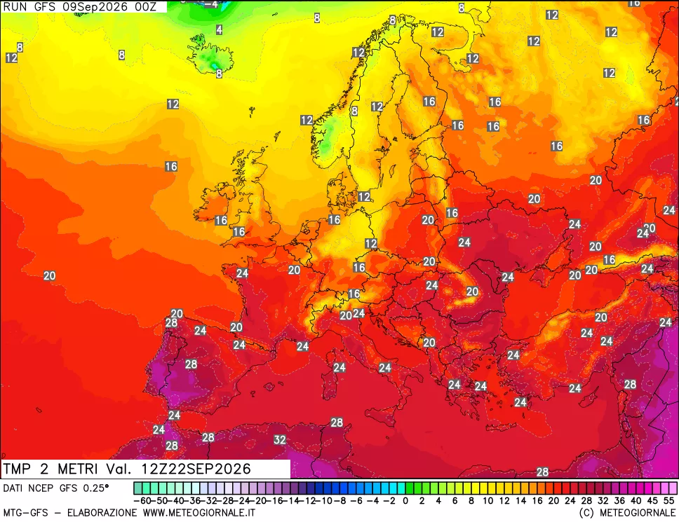 mappa Temp 2 metri