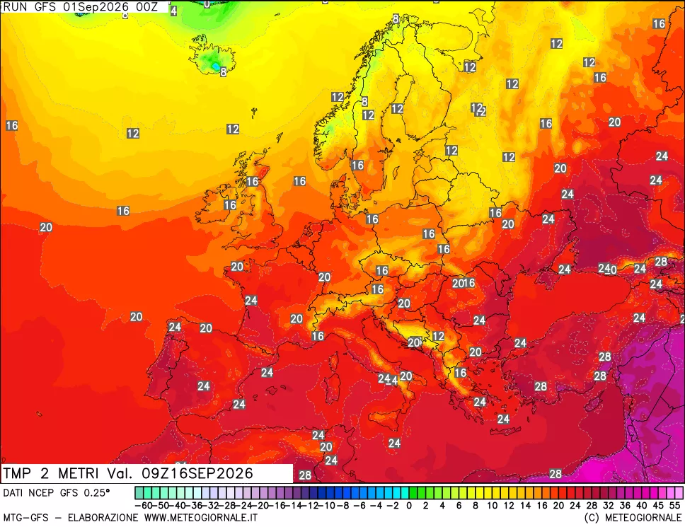 mappa Temp 2 metri