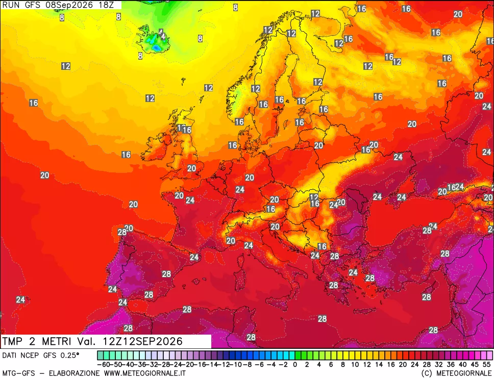 mappa Temp 2 metri