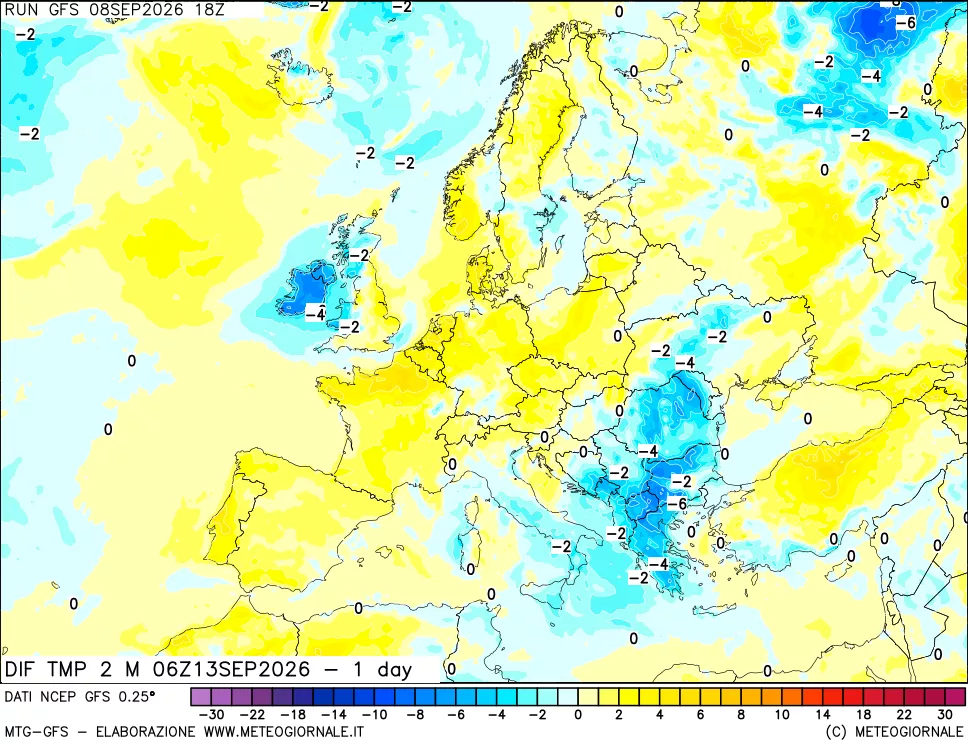 mappa Dif. Temp -24 ore
