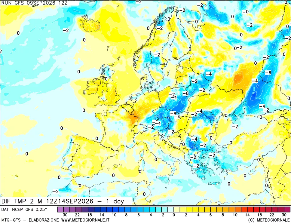 mappa Dif. Temp -24 ore