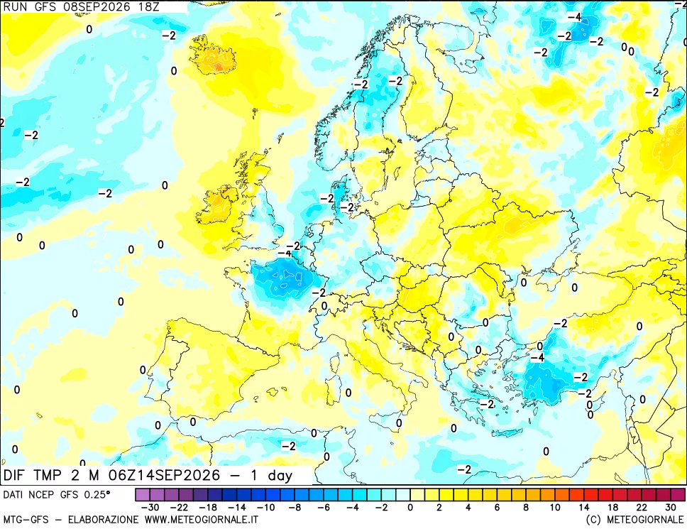 mappa Dif. Temp -24 ore