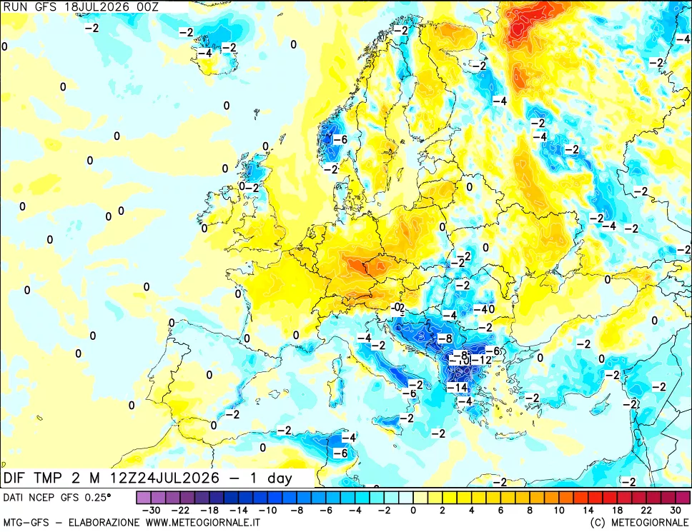mappa Dif. Temp -24 ore