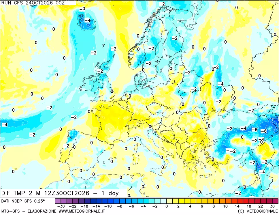 mappa Dif. Temp -24 ore
