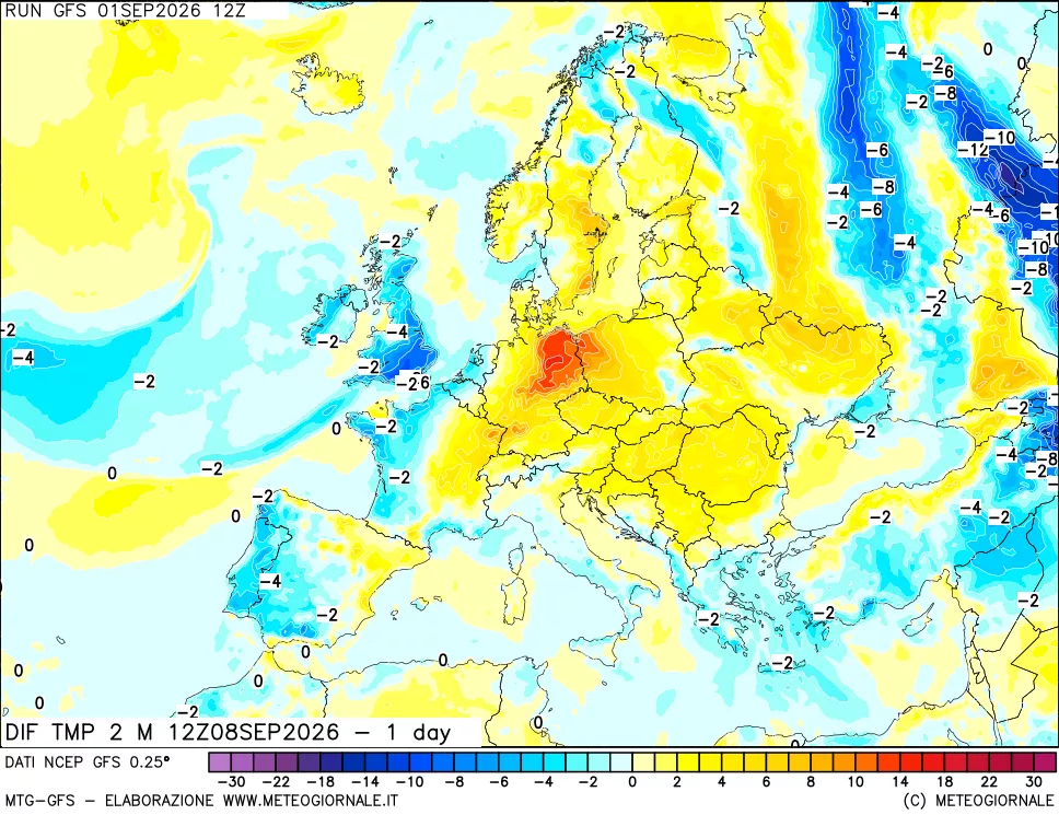mappa Dif. Temp -24 ore