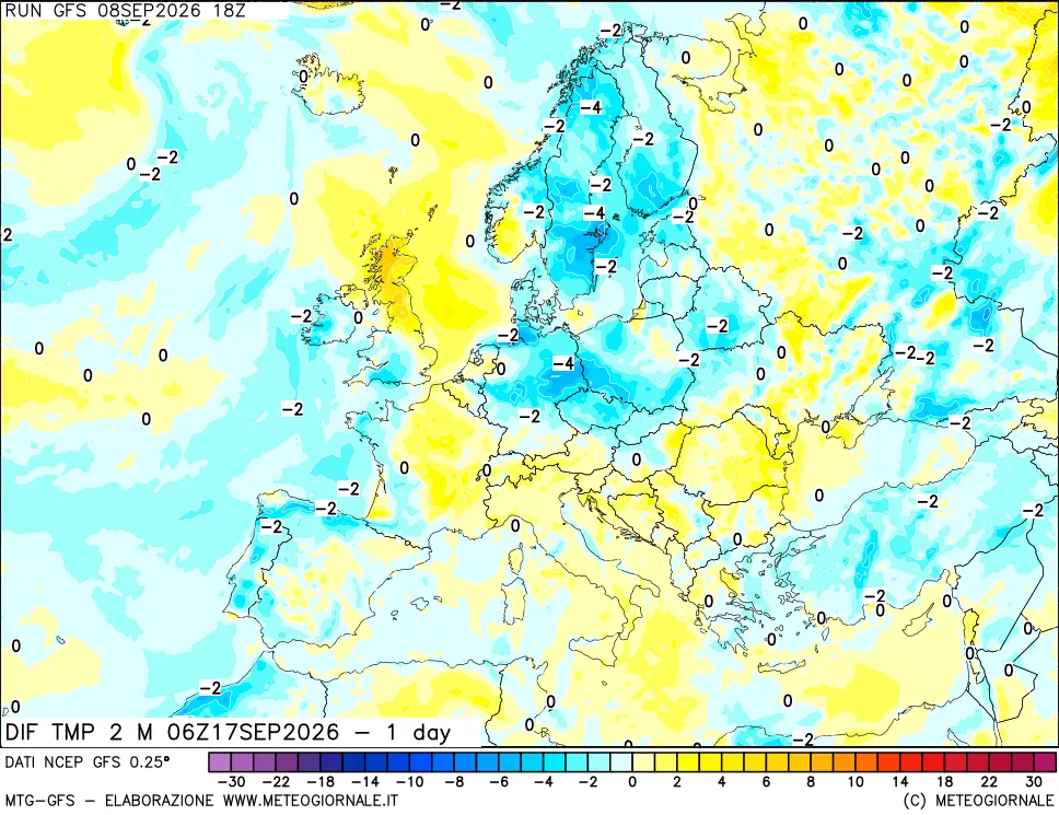 mappa Dif. Temp -24 ore