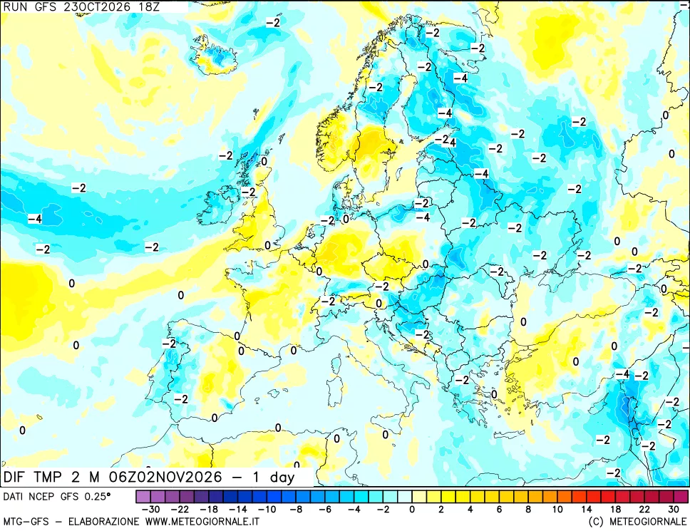 mappa Dif. Temp -24 ore