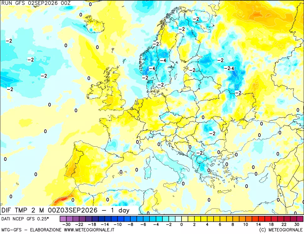 mappa Dif. Temp -24 ore