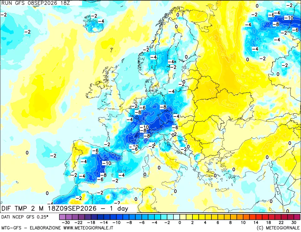 mappa Dif. Temp -24 ore