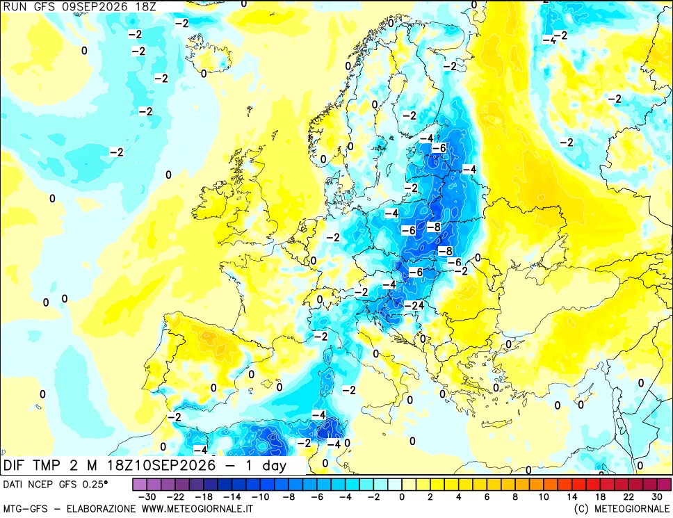 mappa Dif. Temp -24 ore