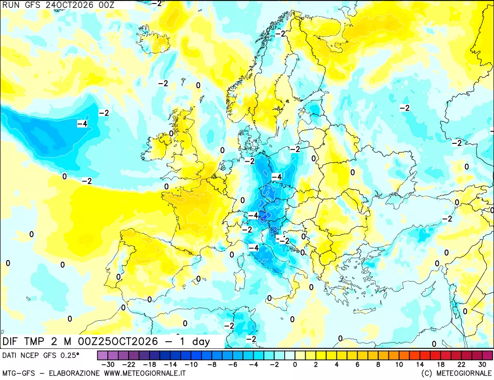 mappa Dif. Temp -24 ore