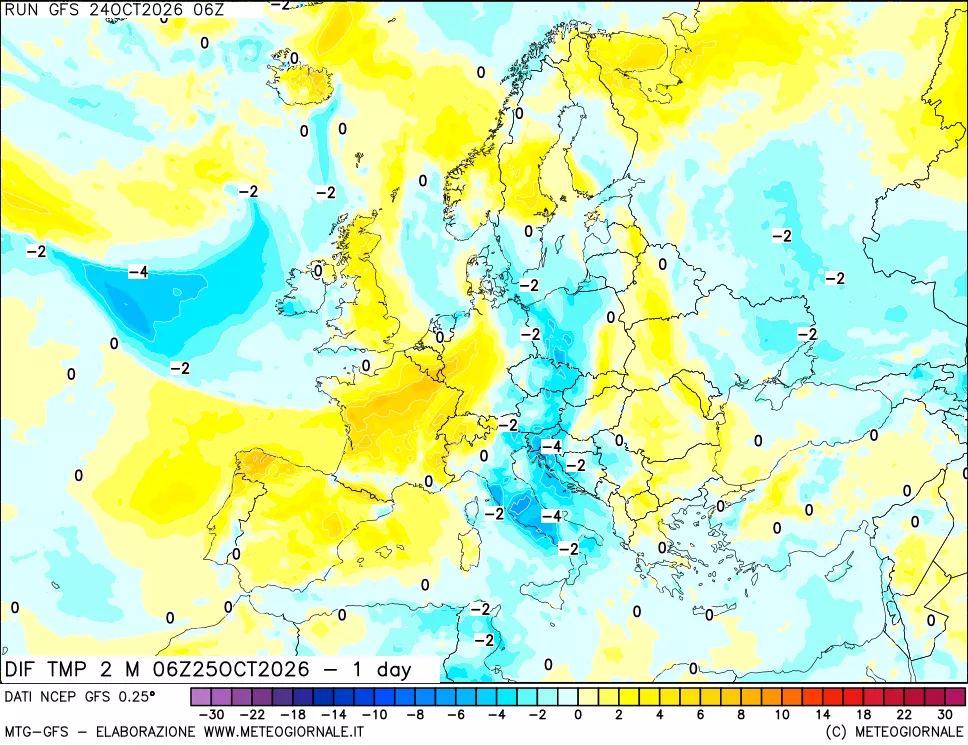 mappa Dif. Temp -24 ore