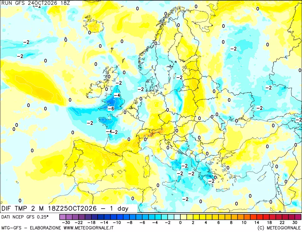 mappa Dif. Temp -24 ore