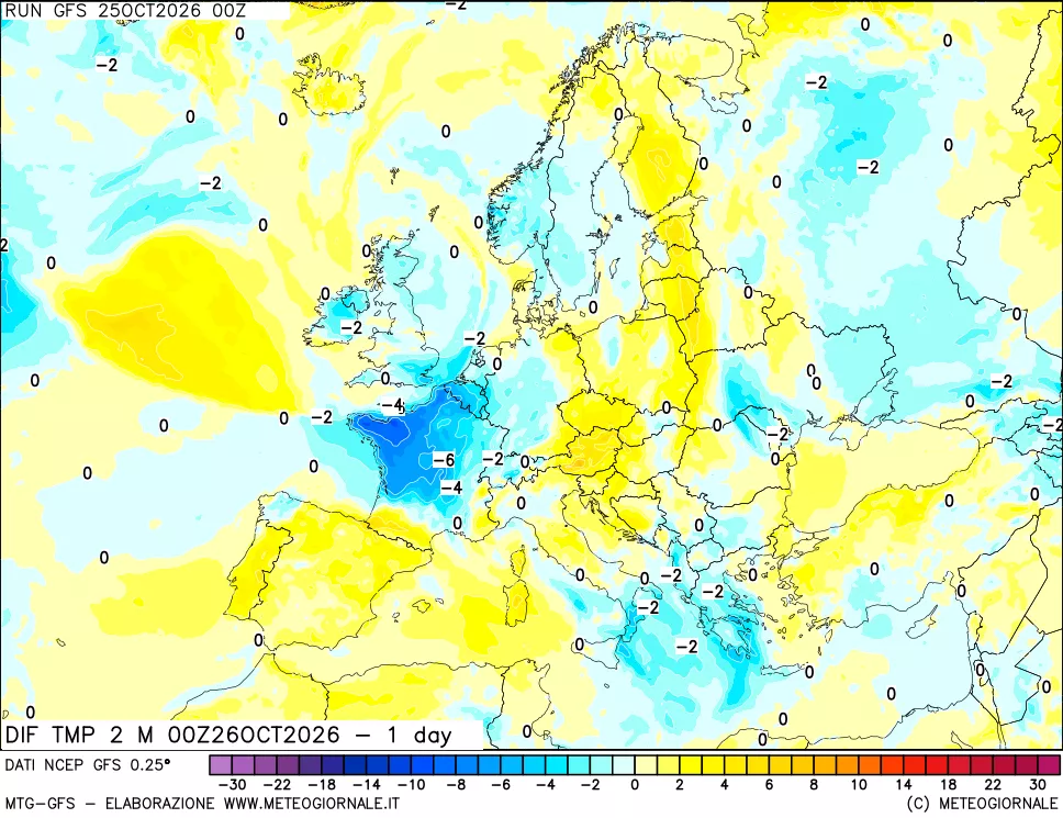 mappa Dif. Temp -24 ore