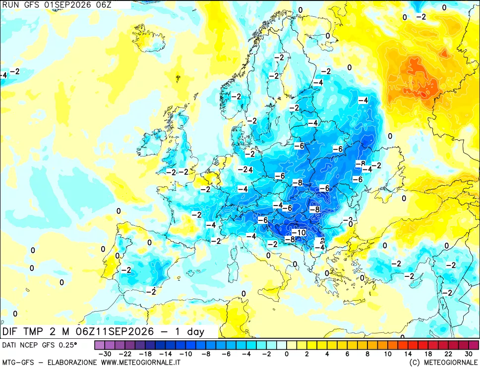 mappa Dif. Temp -24 ore