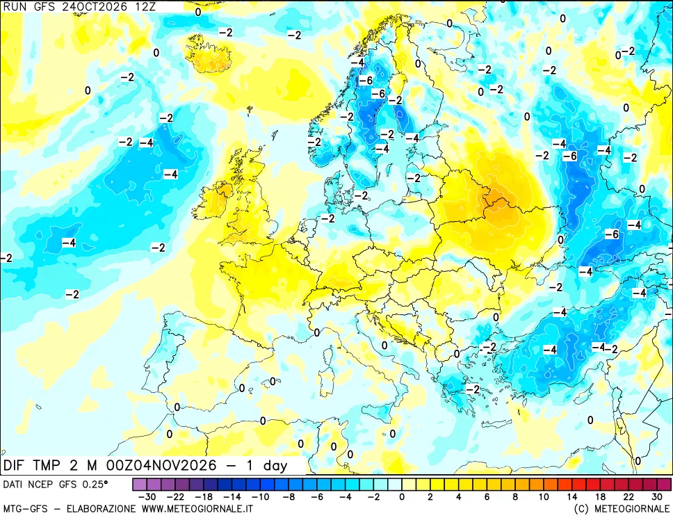 mappa Dif. Temp -24 ore