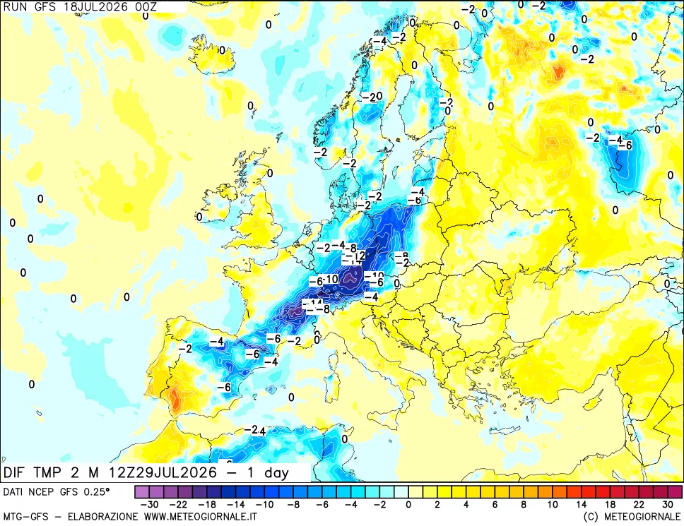 mappa Dif. Temp -24 ore