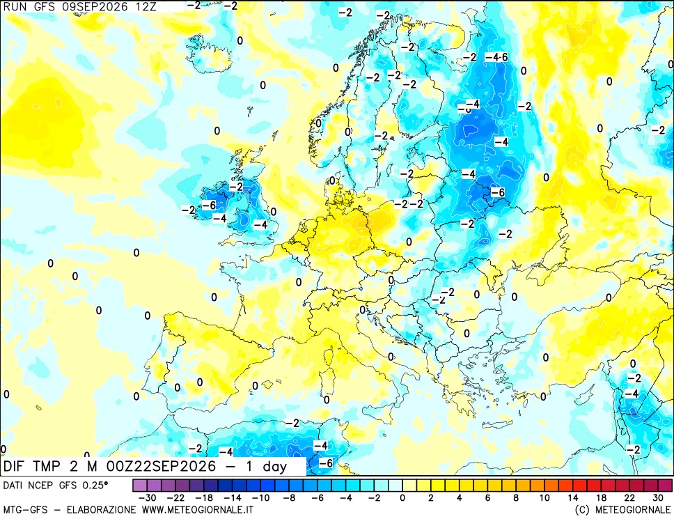 mappa Dif. Temp -24 ore