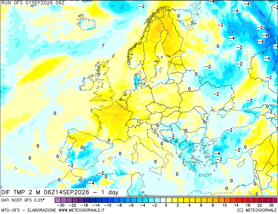 mappa Dif. Temp -24 ore