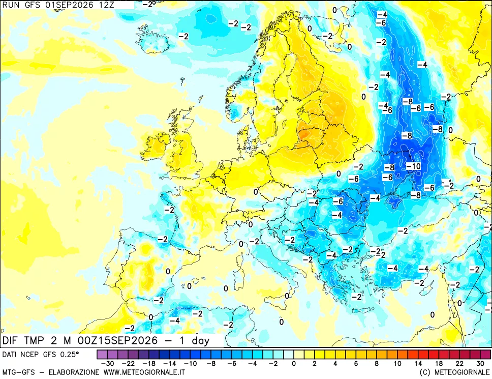 mappa Dif. Temp -24 ore