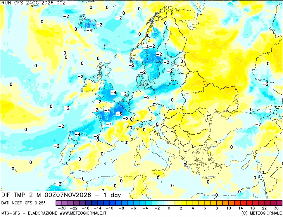 mappa Dif. Temp -24 ore