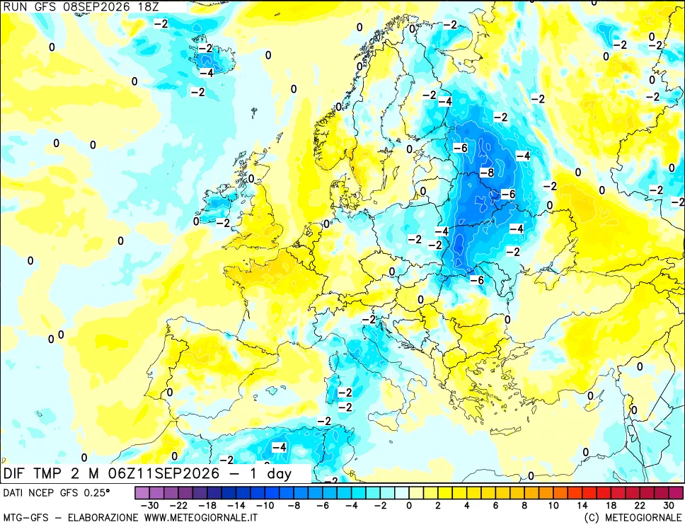 mappa Dif. Temp -24 ore