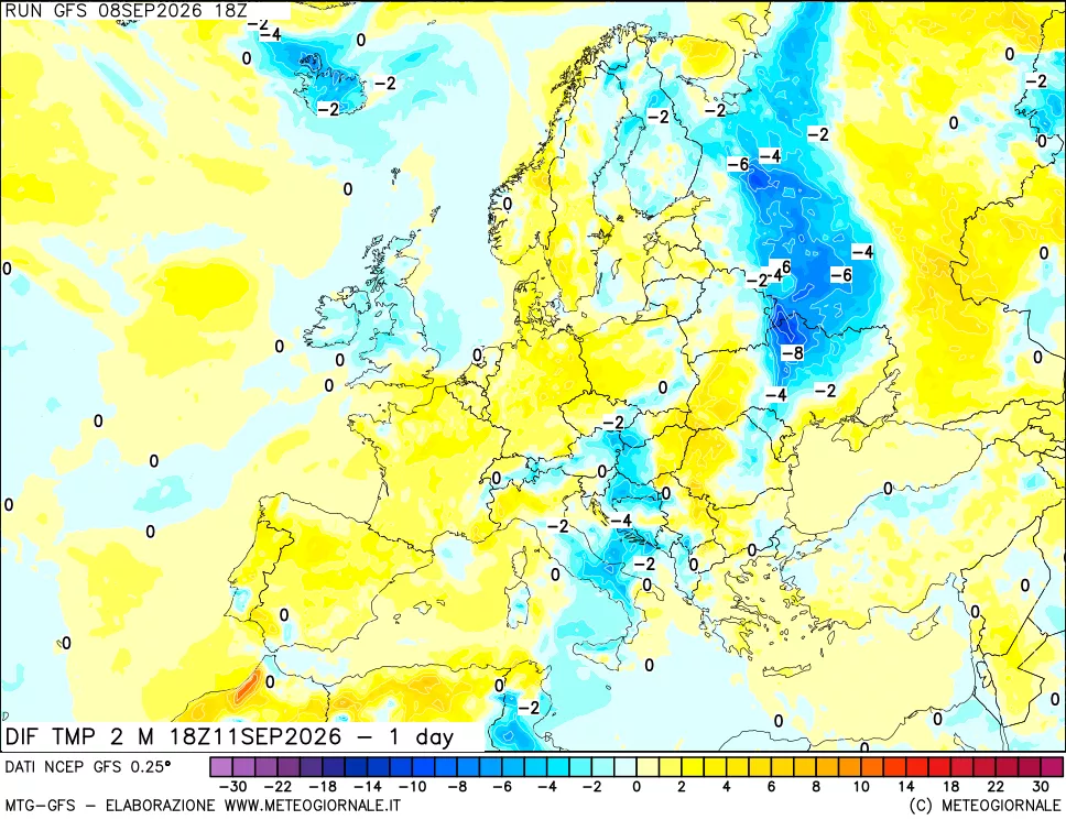mappa Dif. Temp -24 ore