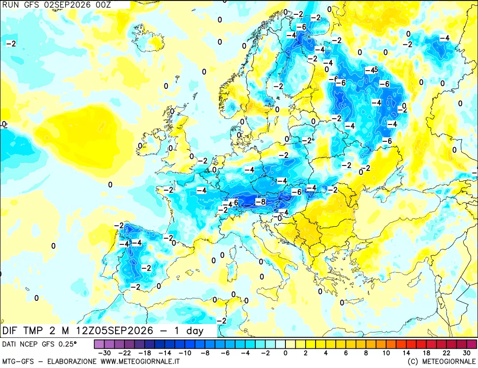 mappa Dif. Temp -24 ore
