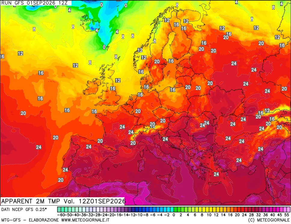 mappa Temp percepita