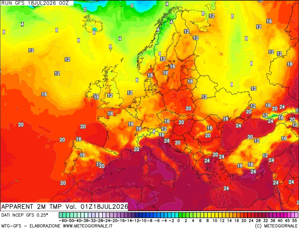 mappa Temp percepita