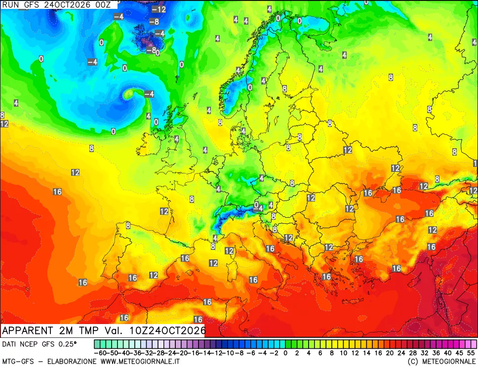 mappa Temp percepita
