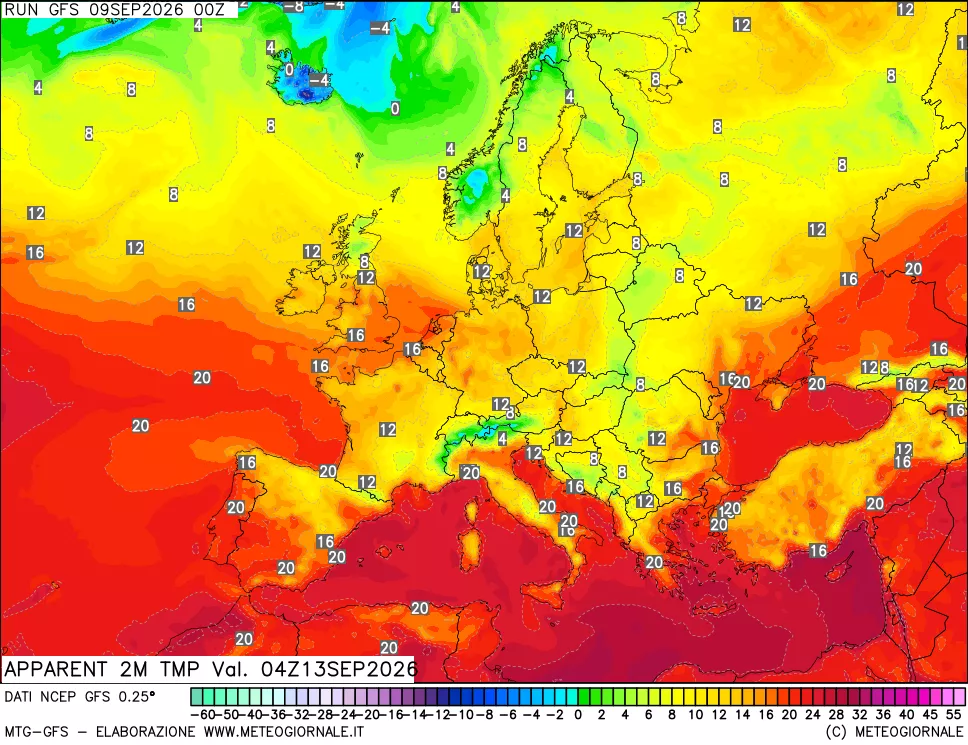 mappa Temp percepita