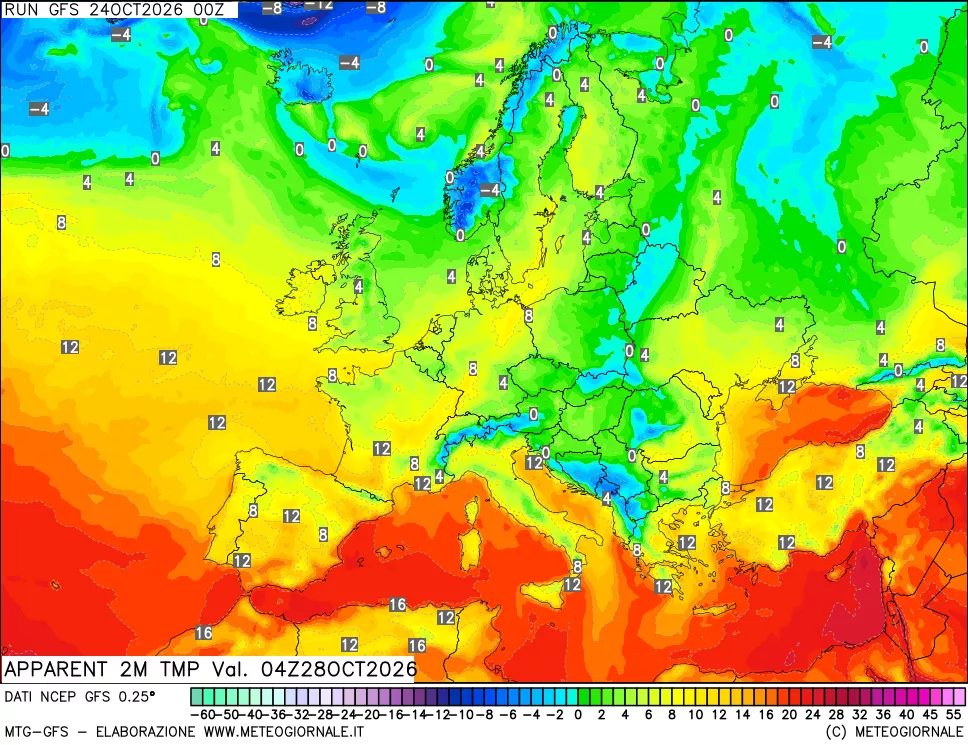 mappa Temp percepita
