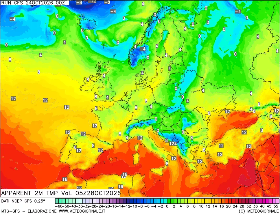 mappa Temp percepita