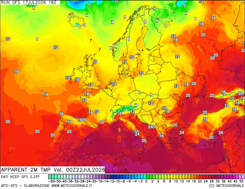 mappa Temp percepita