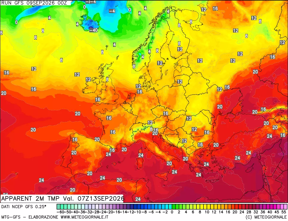 mappa Temp percepita