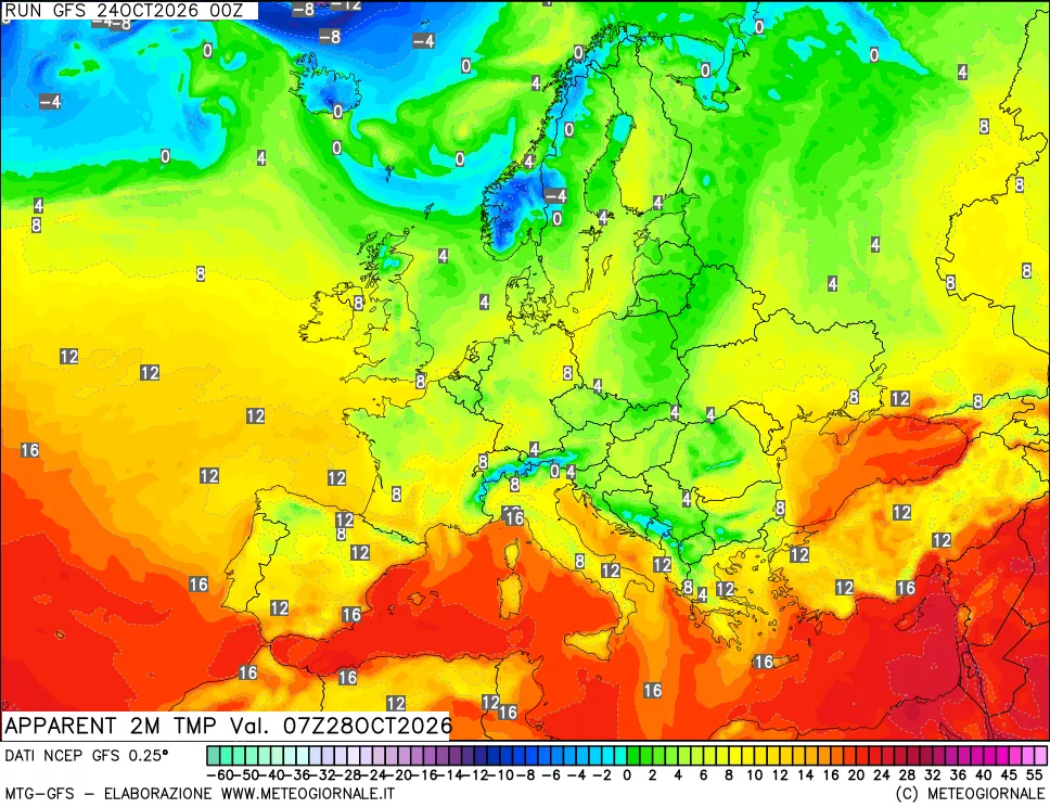 mappa Temp percepita