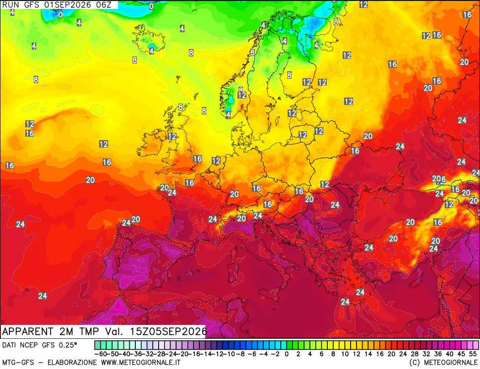 mappa Temp percepita