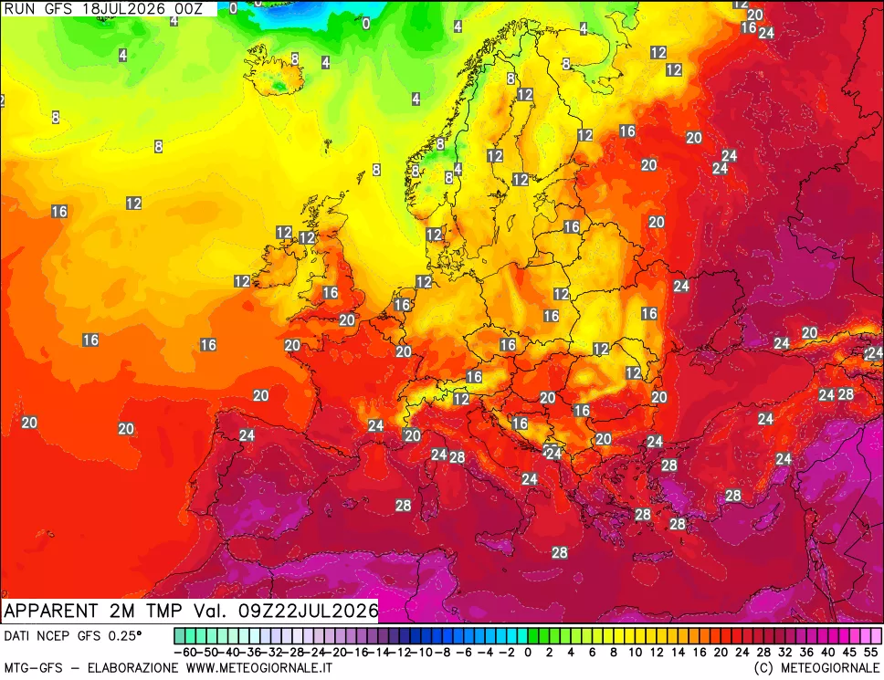 mappa Temp percepita