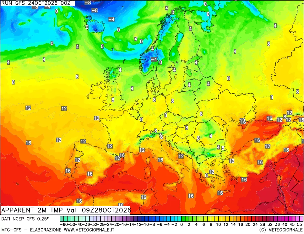 mappa Temp percepita