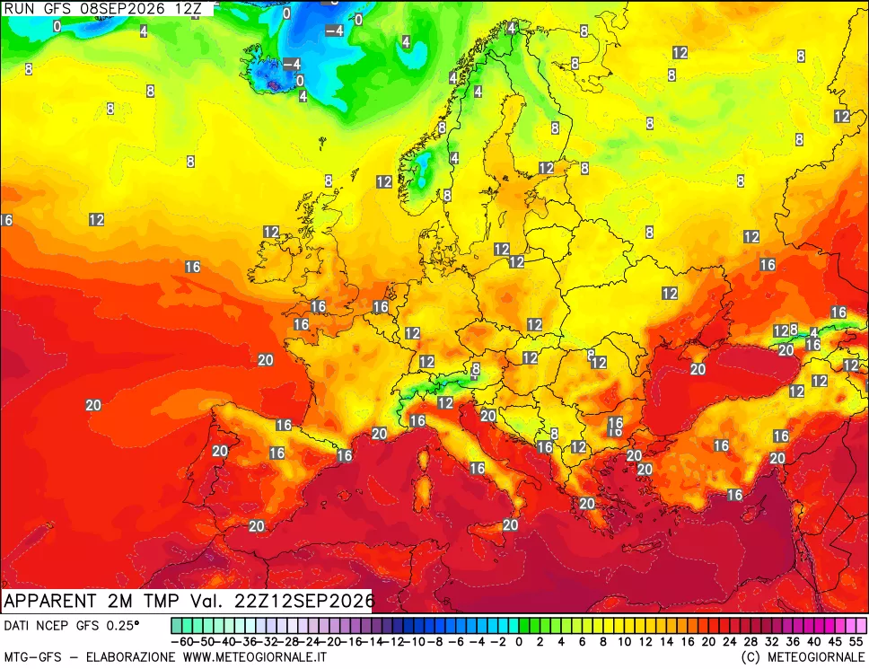 mappa Temp percepita