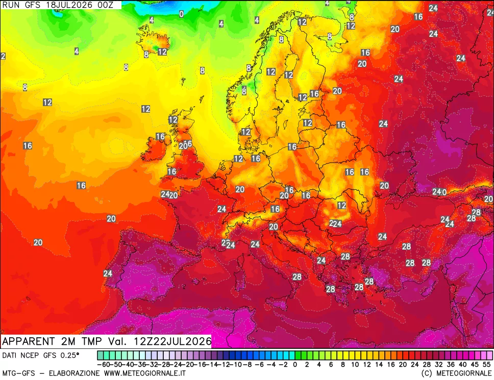 mappa Temp percepita